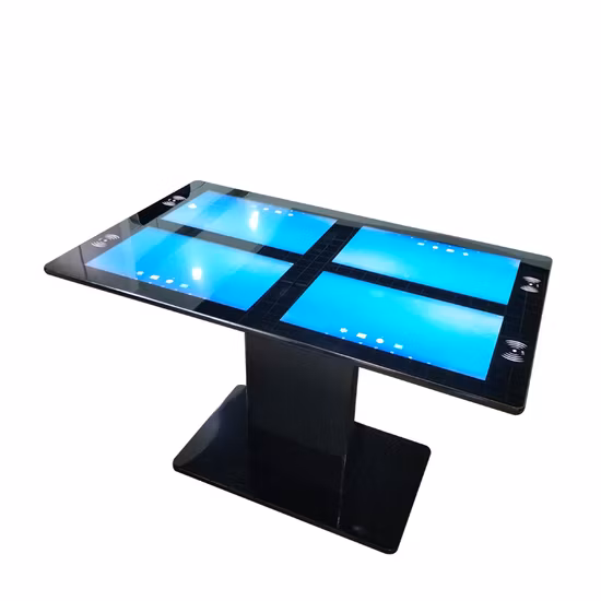 Mesa de centro LCD de señalización digital con pantalla táctil múltiple