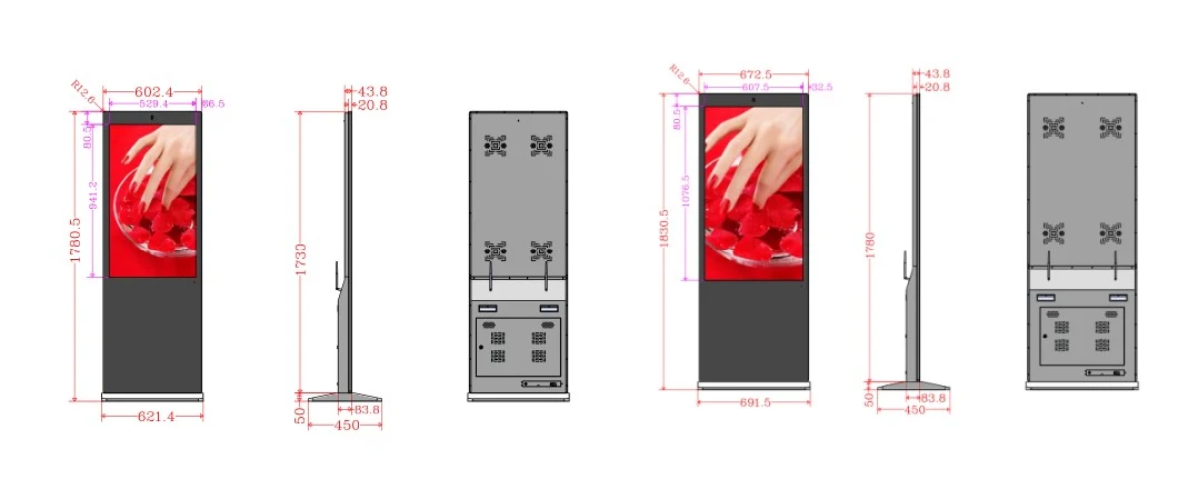 43", 50", 55" LCD Android Camera Qr Code Interactive Touch Screen Display Self-Service Photo Booth Kiosk