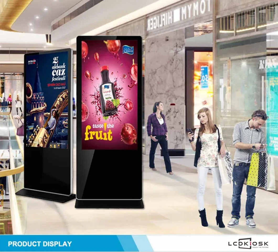 65-Inch Floor Stand HD Full Color Digital Signage TFT LCD Display