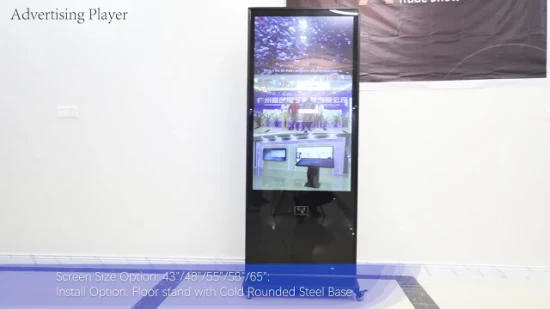 Piso LCD de 55 pulgadas que coloca la señalización interior de la exhibición de la publicidad de la pantalla LED Digital