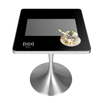 Mesa de pantalla táctil interactiva de hogar inteligente de precio barato para mesa de exhibición de publicidad de cafetería