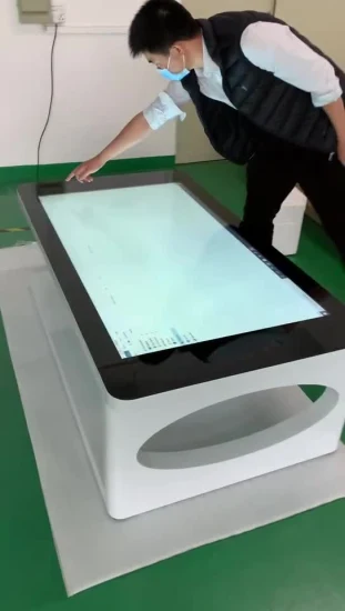 Mesa táctil LCD inteligente a prueba de agua para café o restaurante, mesa interactiva personalizada con pantalla táctil, mesa multitáctil con vidrio templado